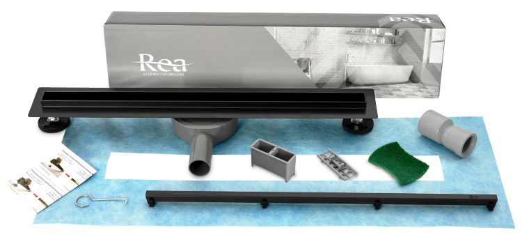 Черный трап Rea Neo Slim Black Pro 800 мм